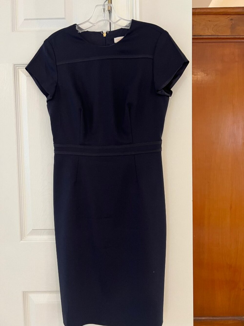 Tory Burch Navy Bluue Sheath Dress- Cap Sleeve- midi dress